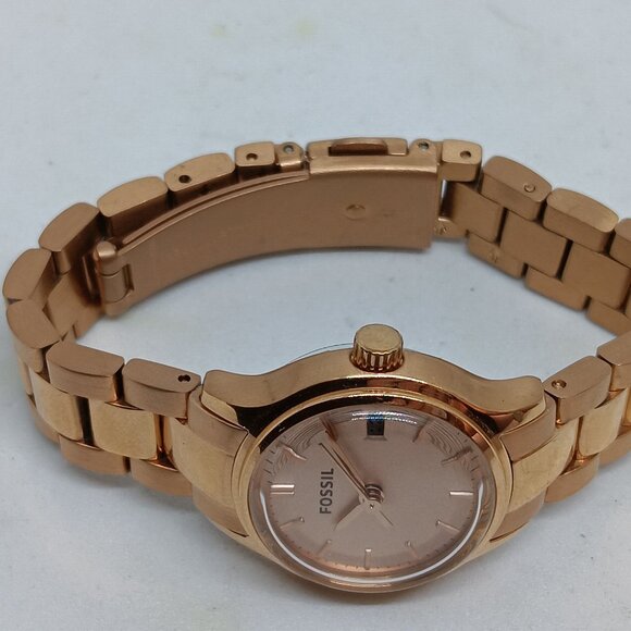 Fossil ES3167 Women's 24mm Rose Gold Stainless Steel Japanese Quartz Date Watch - Picture 9 of 11